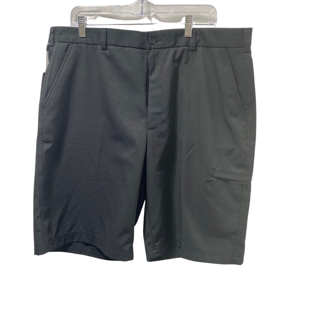 NWT -Pebble Beach Black Flat Front Shorts Tailored Design Size 38
